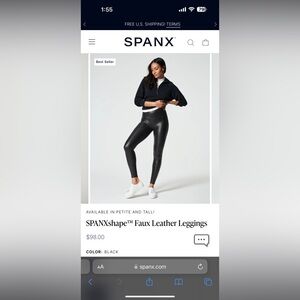 Spanx faux leather leggings